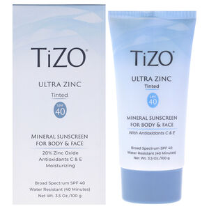 Ultra Zinc Tinted SPF 40 by Tizo for Unisex - 3.5 oz Sunscreen